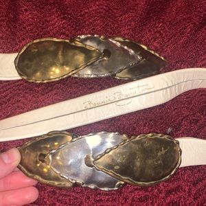 Bonnie Boynton 1980’s brass and leather belt